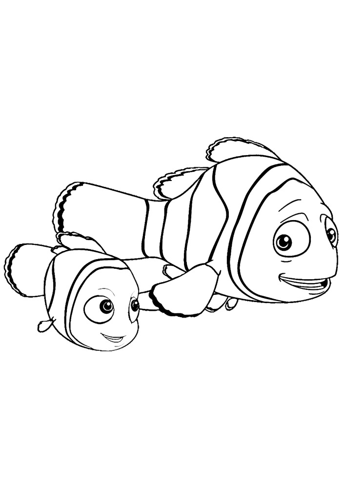 Fische aus dem Cartoon über Nemo
