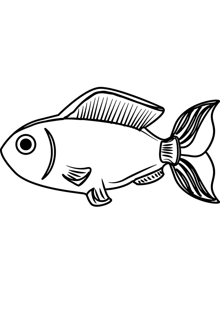 Peixe anti-stress-uma ótima opção para colorir para adultos.