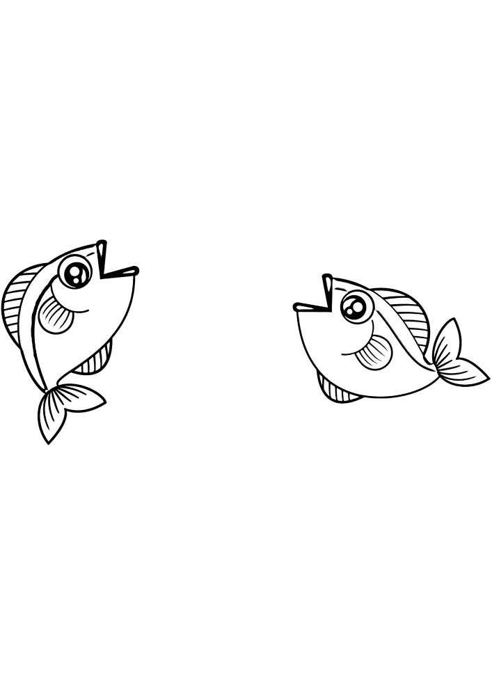 Quatre poissons - vous pouvez leur donner n'importe quelle couleur