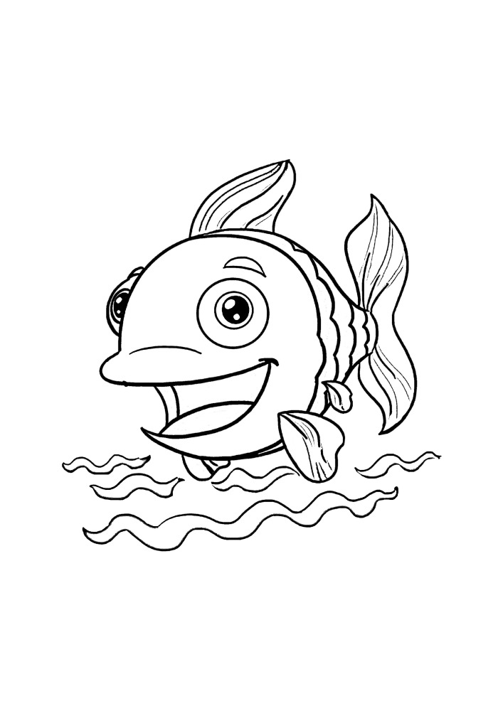 Coloriage poisson Dory.