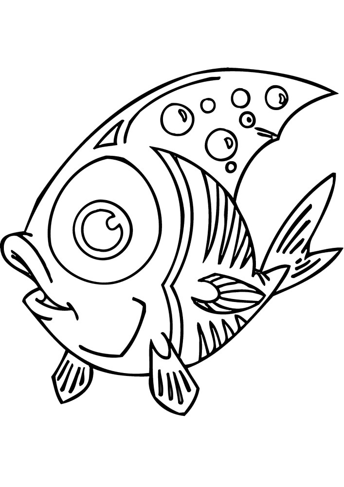 Malbuch-Fisch für Kinder