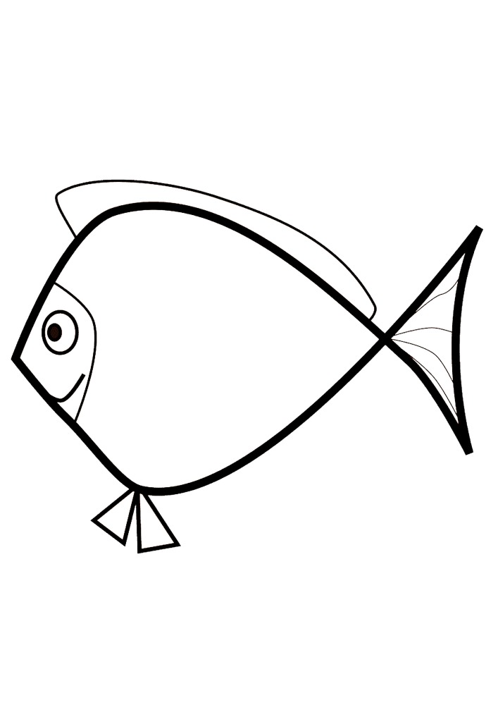 Coloriage poisson rouge-imprimer ou télécharger gratuitement.