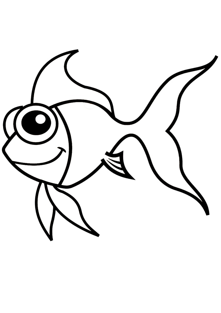 Раскраска рыбки для детей