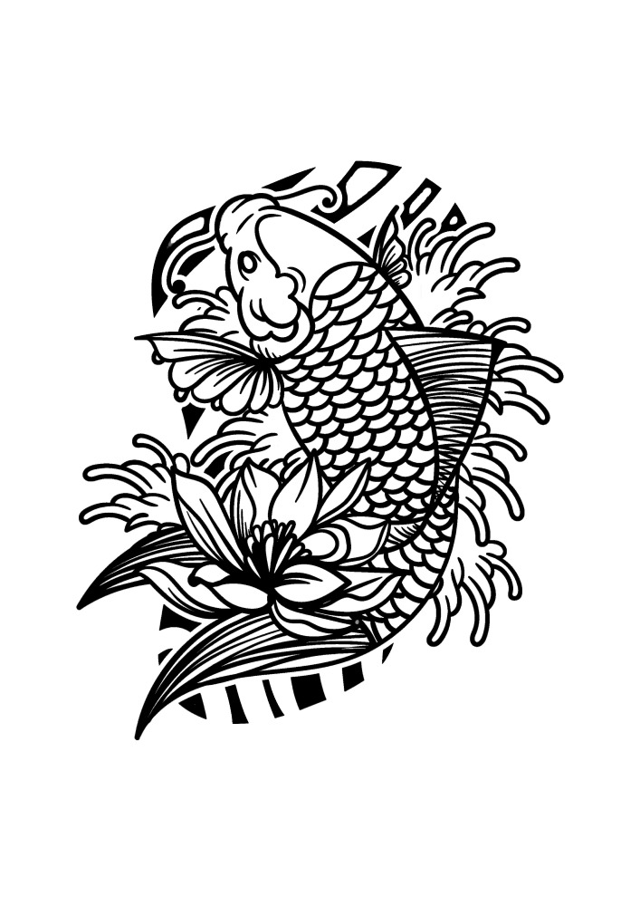 Goldfish Coloring Book-print or download for free.