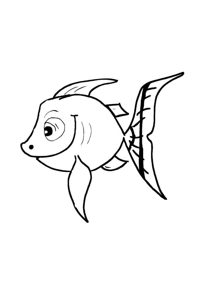 Золотая рыбка, но её можно разукрасить в любой цвет