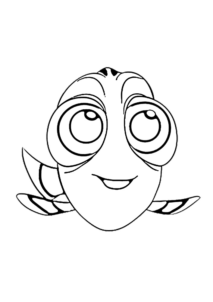Dory squeezed his eyes shut-coloring book