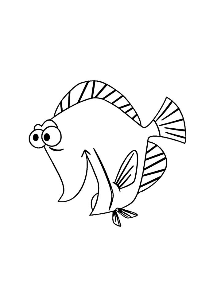 Dori kala näkee Nemon ja on onnellinen