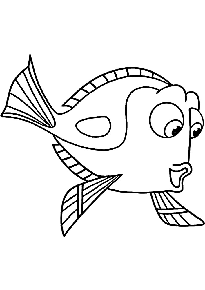 Coloriage du dessin animé à la Recherche de Nemo.