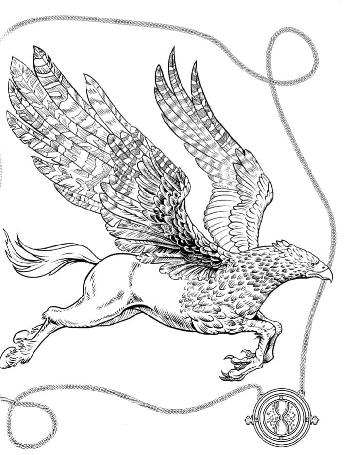 Coloriage Harry Potter Hippogriffe