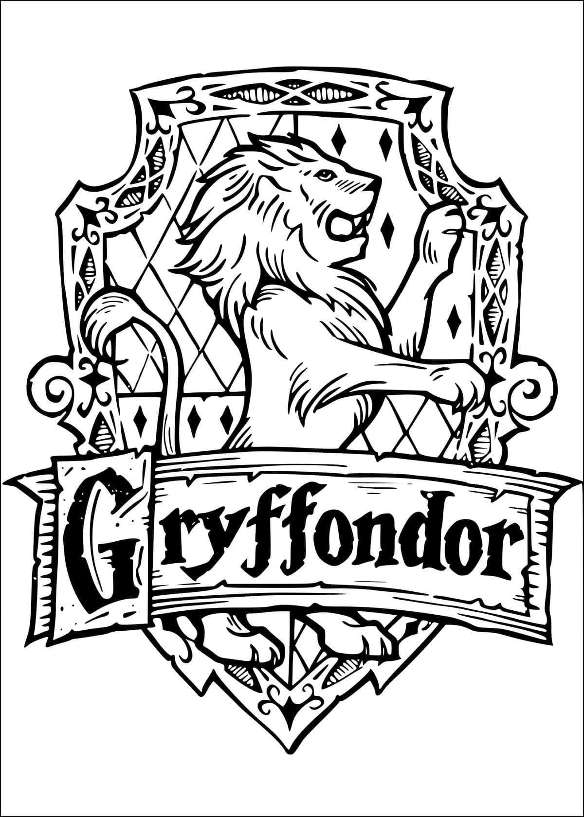 Coloriage Harry Potter Gryffindor