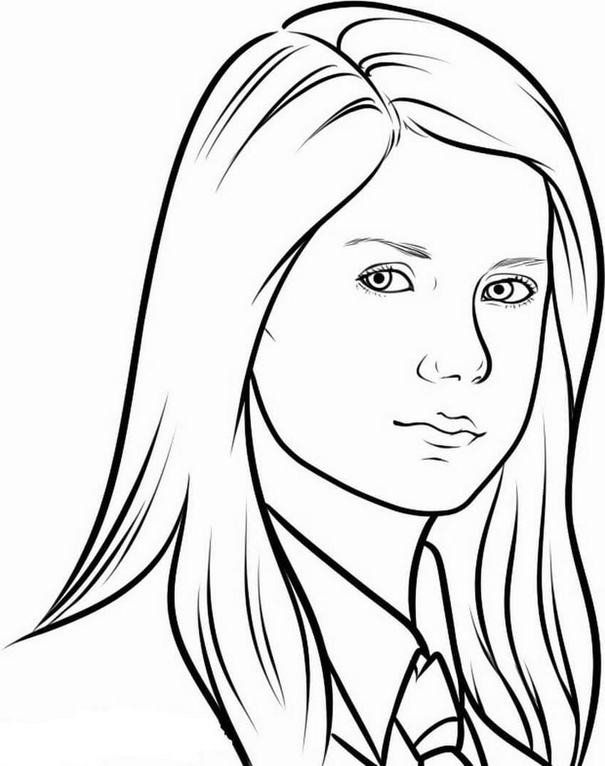 Coloring page Harry Potter Ginny Weasley
