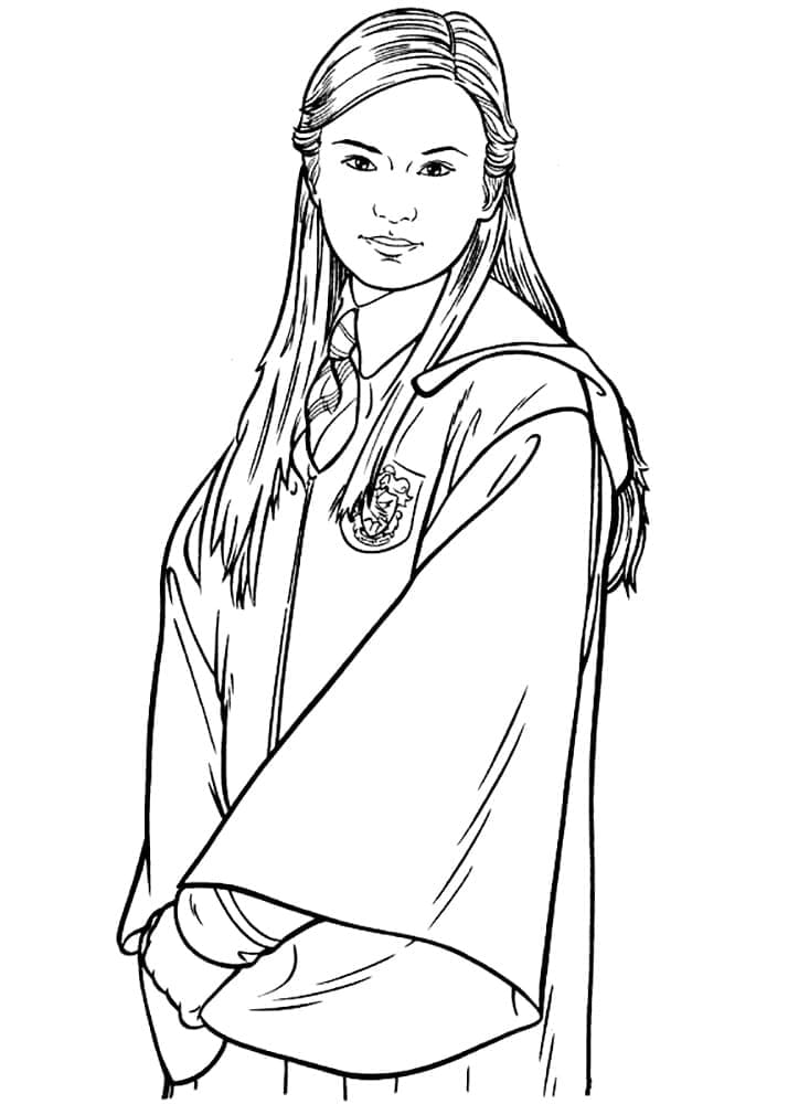 Coloring page Harry Potter a girl from the faculty of Ravenclaw