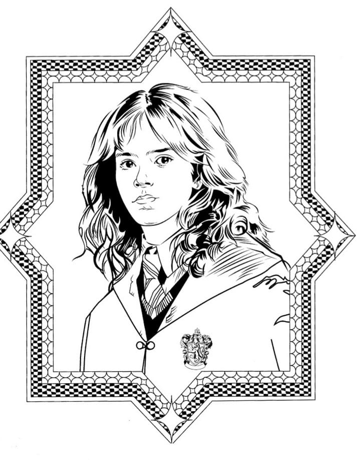 Coloring page Harry Potter Emma Watson (Hermione Granger)