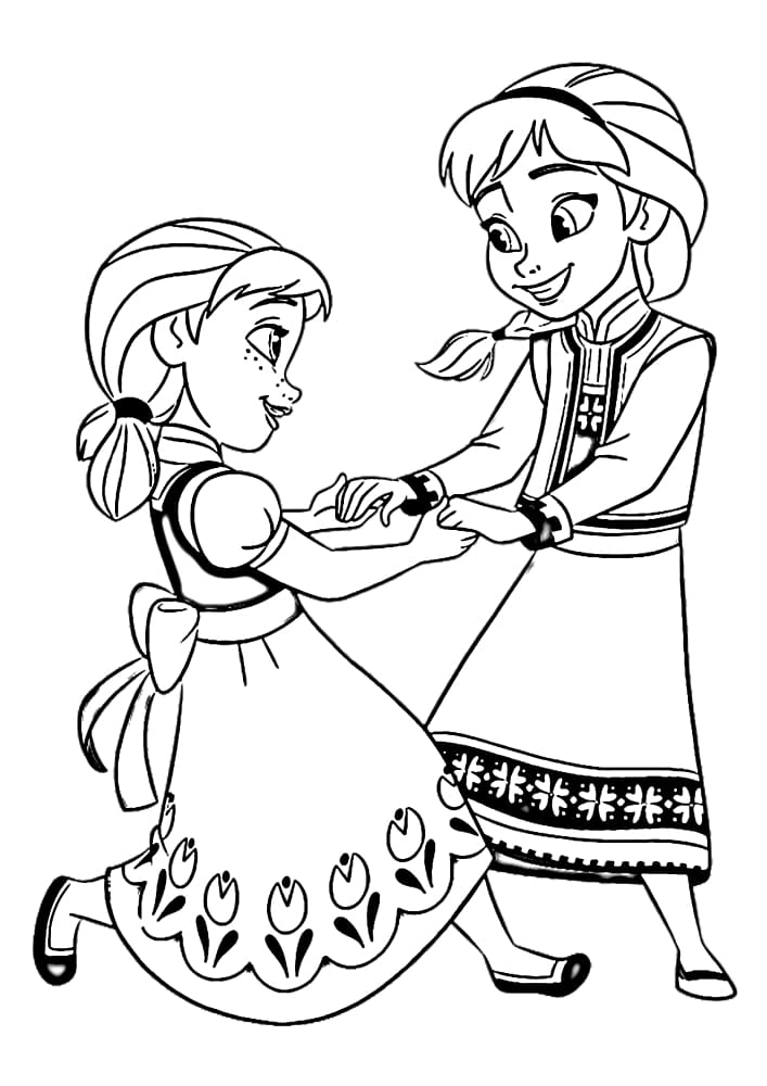Anna, Elsa e Olaf com flores em um arnês mágico