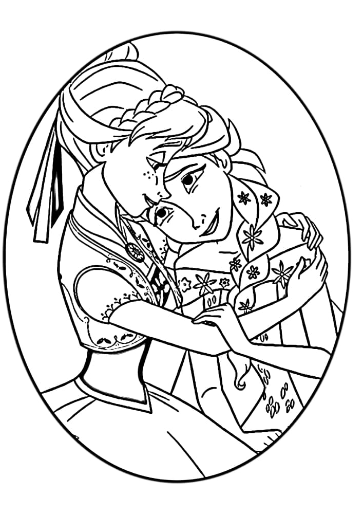 Anna umarmt Elsa nach Trennung