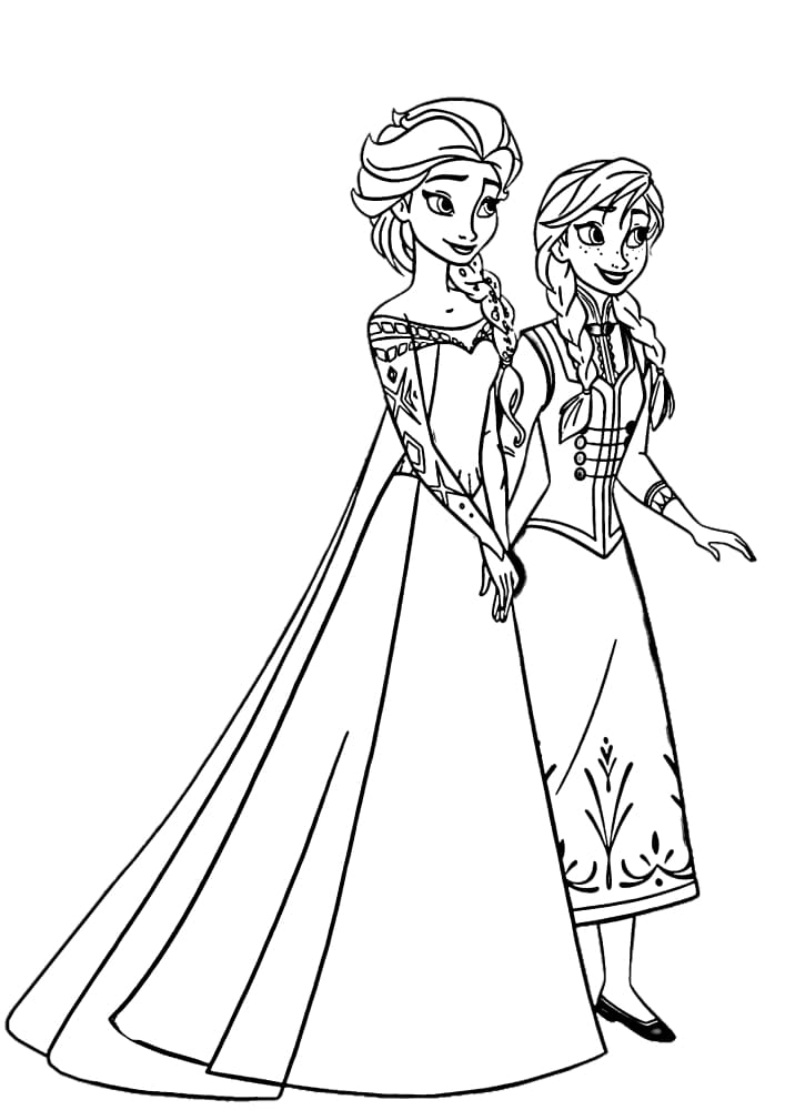 Duas irmãs - Elsa e Anna
