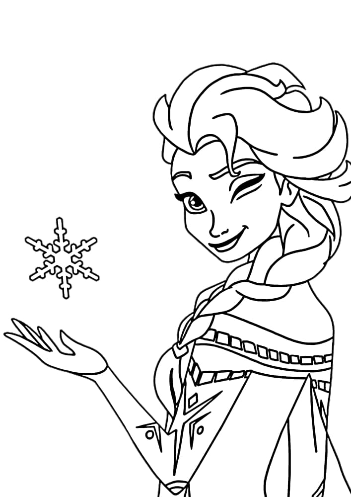 Elsa zwinkert