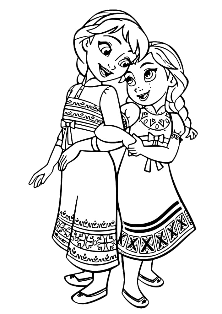 Duas irmãs - Elsa e Anna