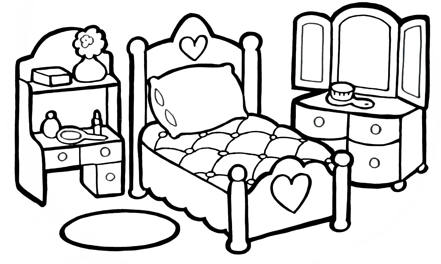 Coloring page House Girls' Room