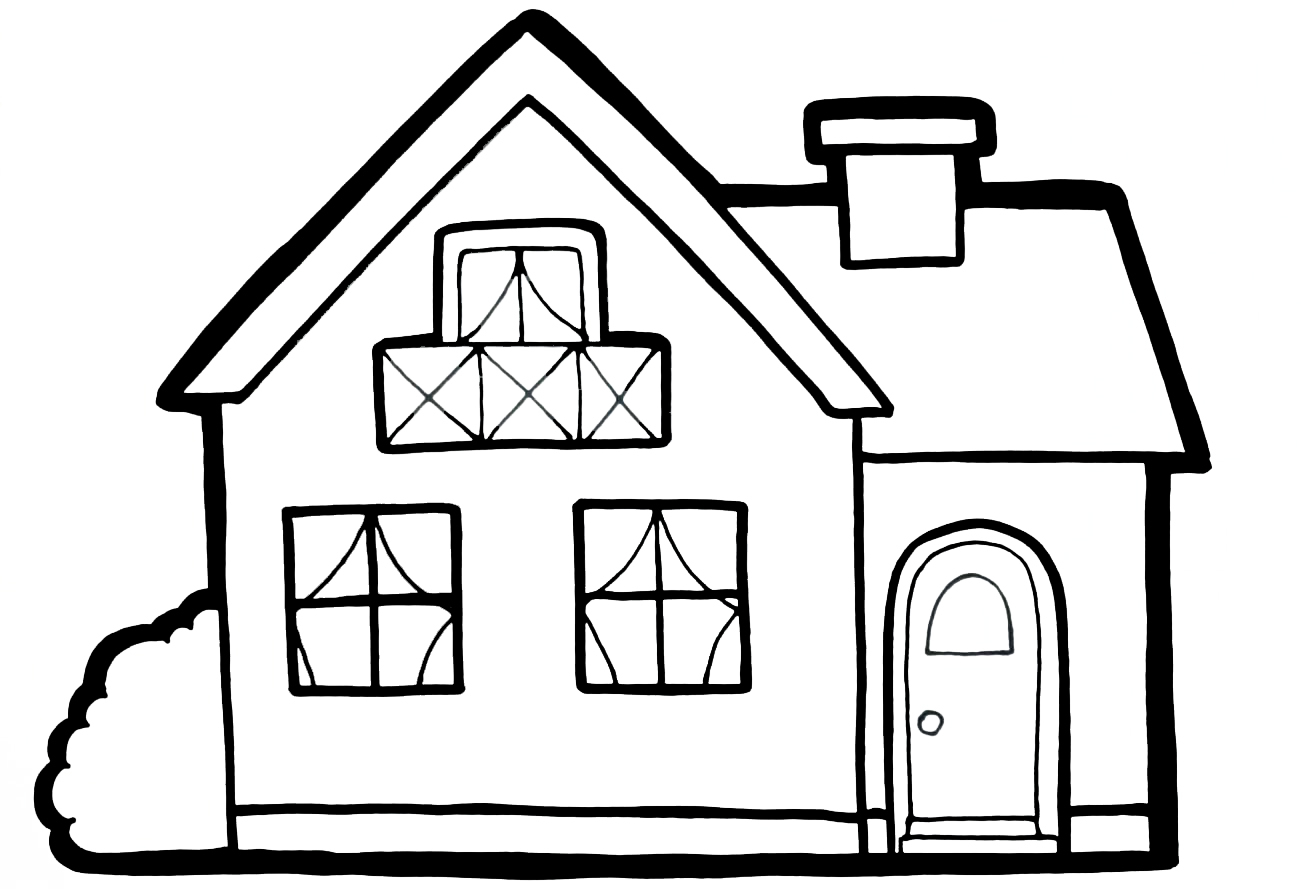 Coloring page House Comfortable house