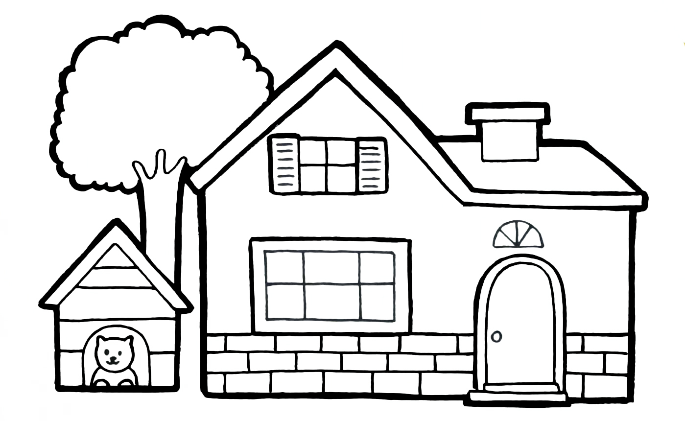 Coloring page House Country house