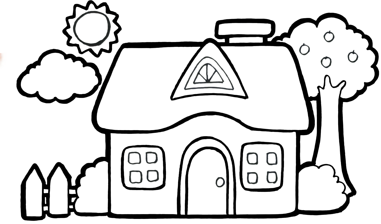 Coloring page House Beautiful house