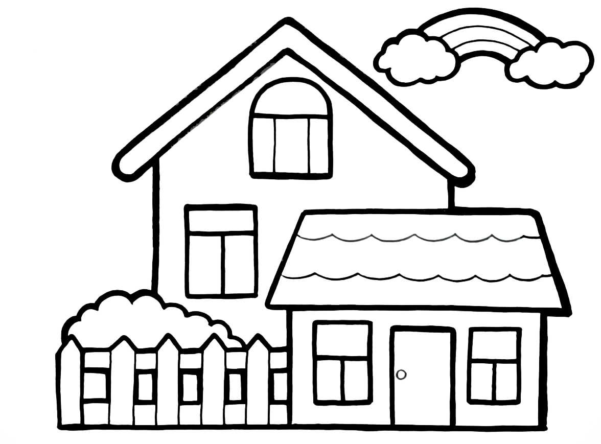 Coloring page House Cartoon House