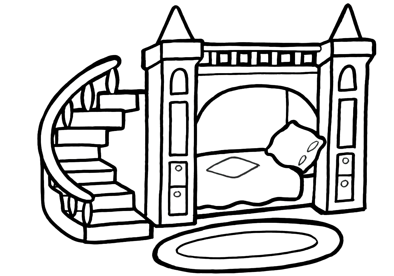 Coloring page House House for girls