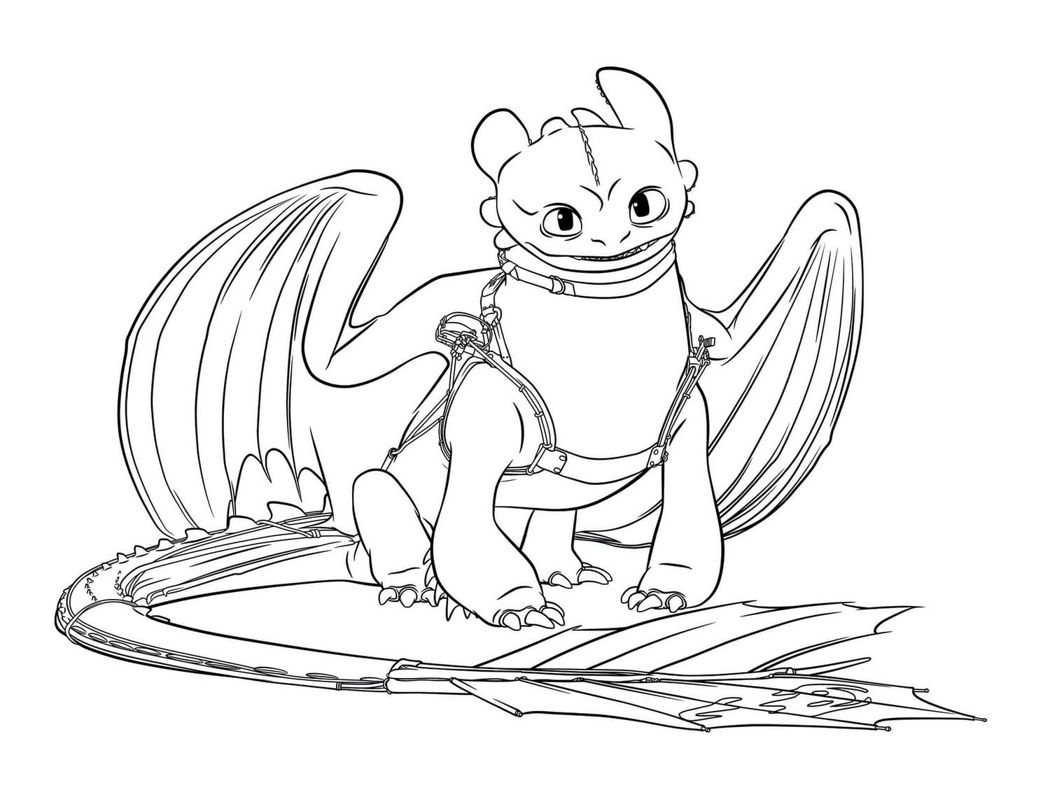 Coloring page How to Train Your Dragon 3 toothless