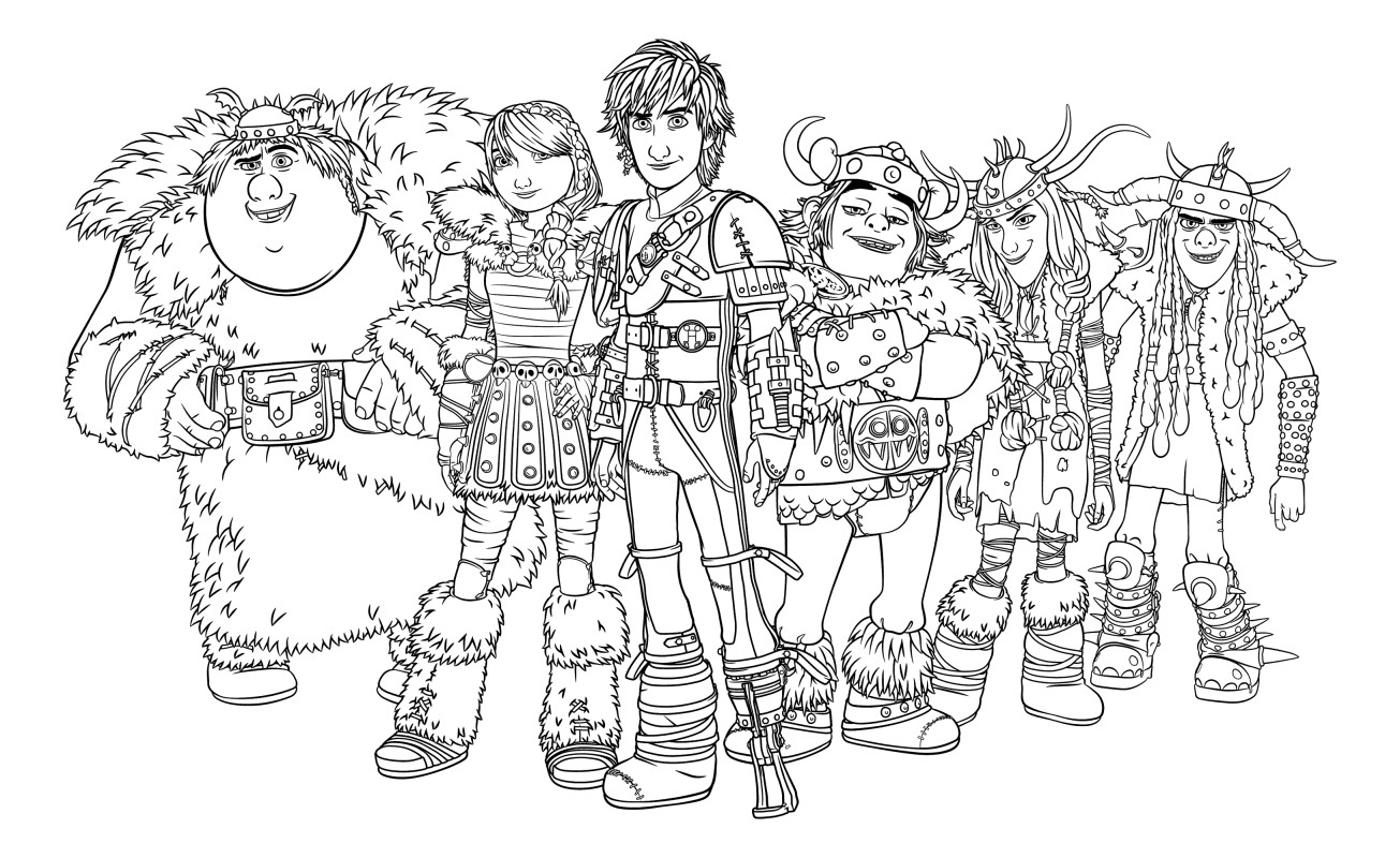 Coloring page How to Train Your Dragon 3 All characters