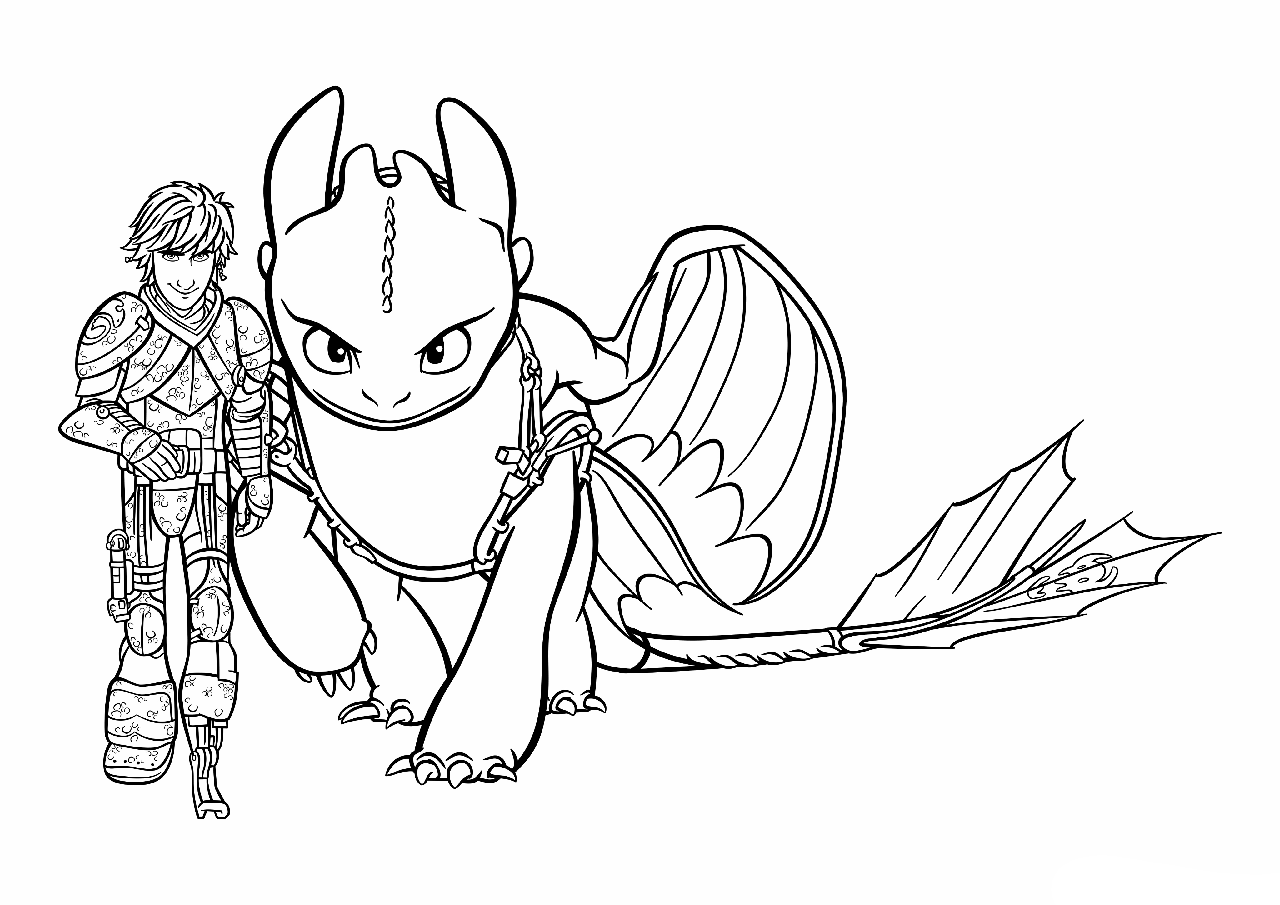 Coloring Pages How to Train Your Dragon 3 | Print for free