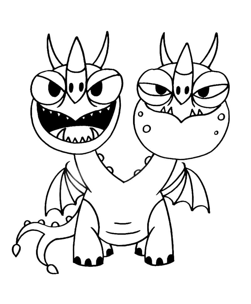 Coloring page How to Train Your Dragon 3 Barf and Belch