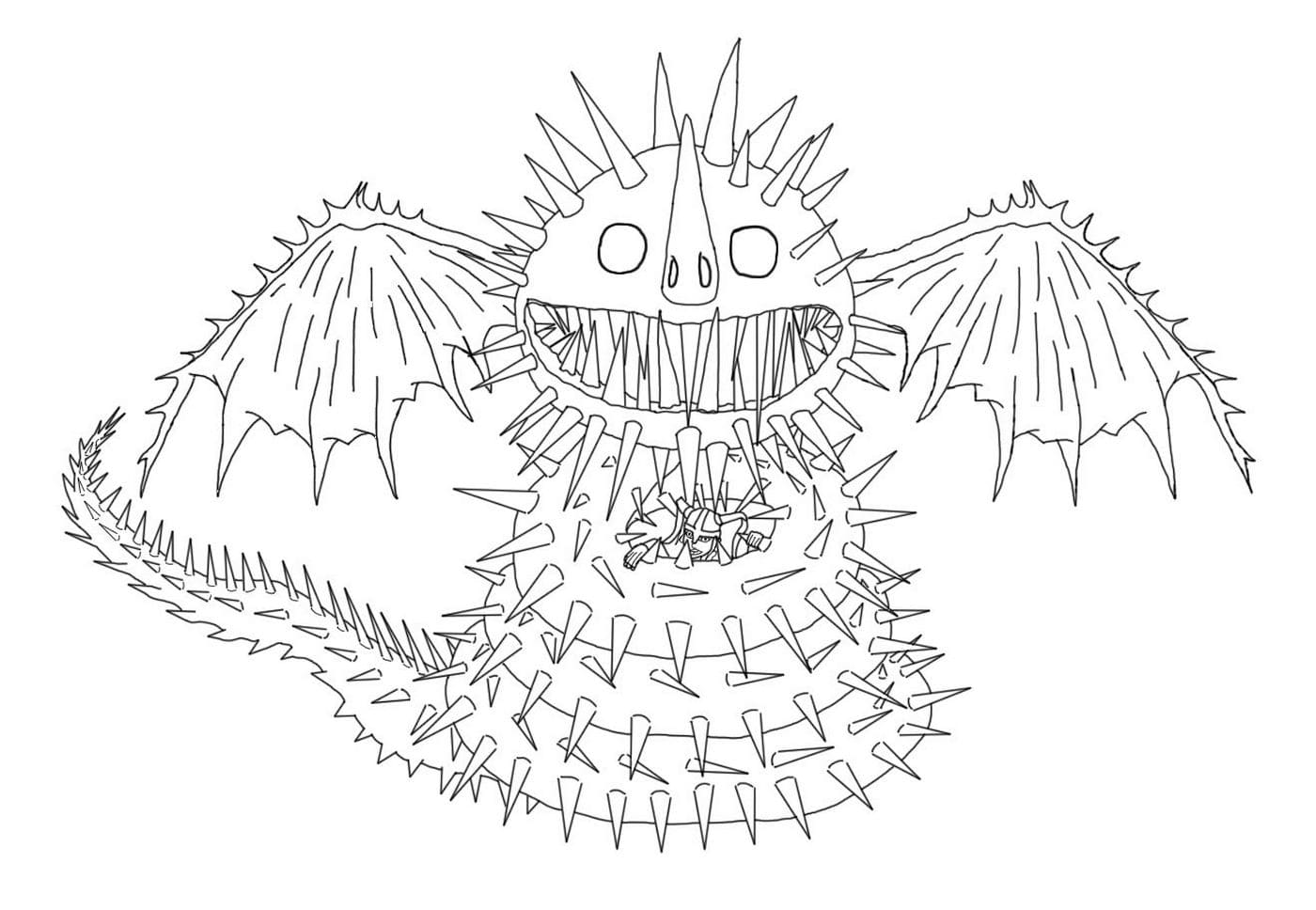 Coloring page How to Train Your Dragon 3 deafening roar