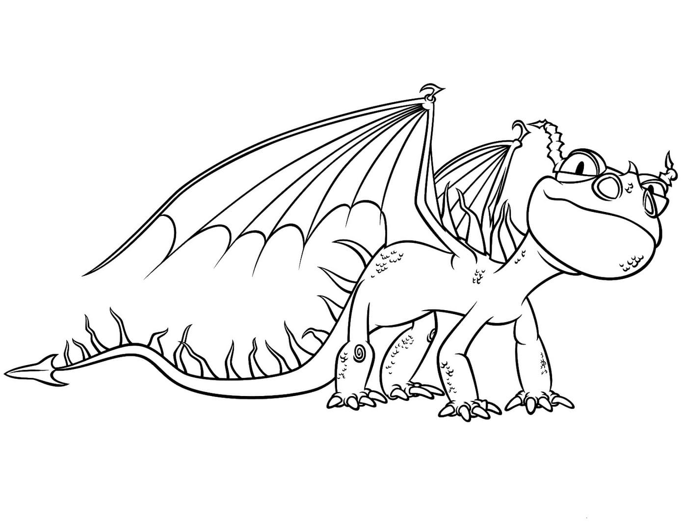 Coloring page How to Train Your Dragon 3 Terrible Terror