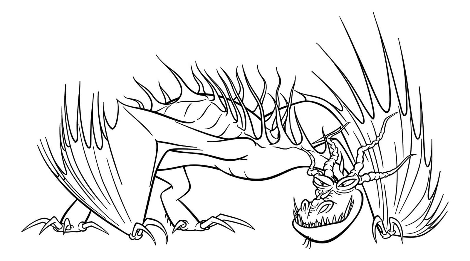 Раскраска Как приручить дракона 3 Кривоклык