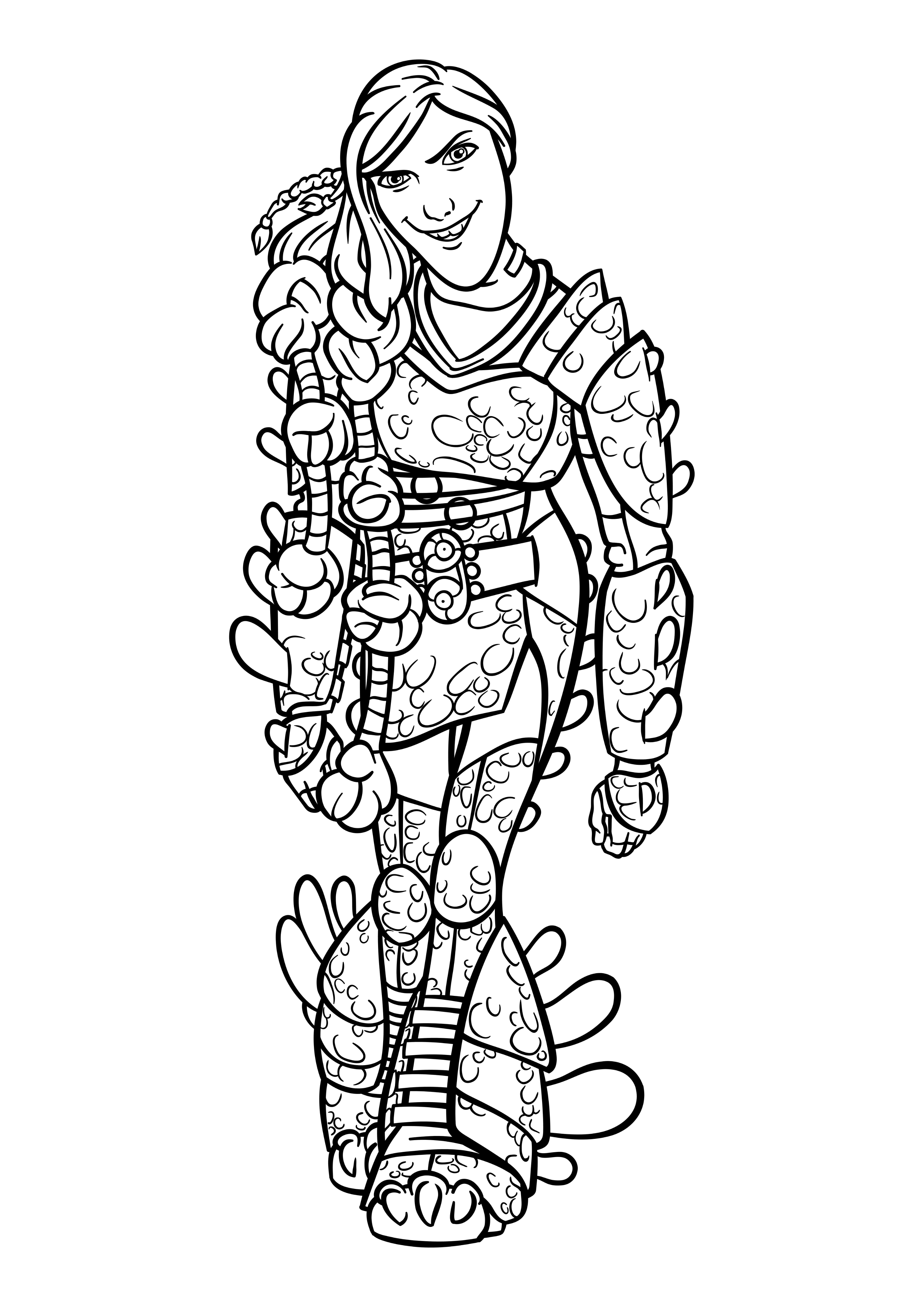 Coloring page How to Train Your Dragon 3 Ruffnut Thorston