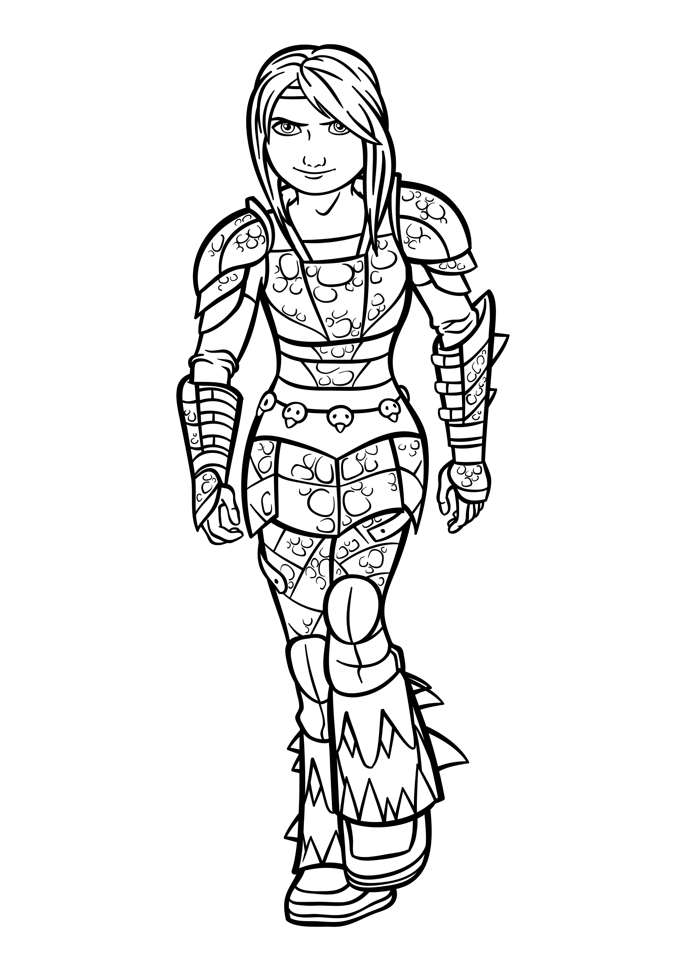 Coloring page How to Train Your Dragon 3 Astrid Hofferson