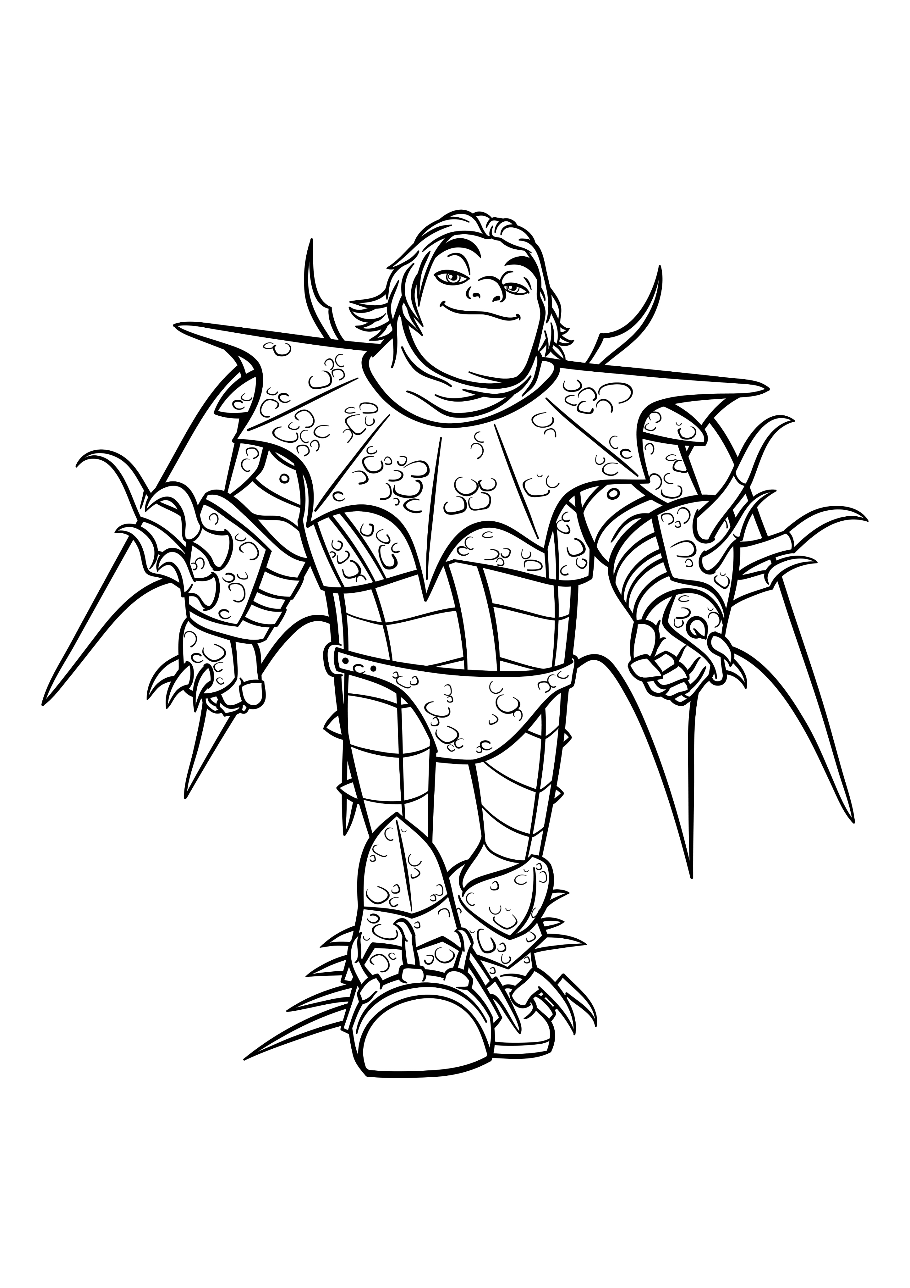 Coloring page How to Train Your Dragon 3 Snotlout Jorgenson