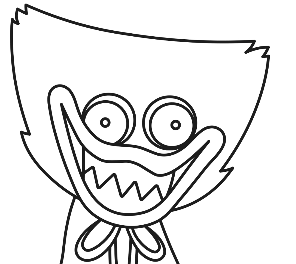 Coloring page Huggy Wuggy For boys