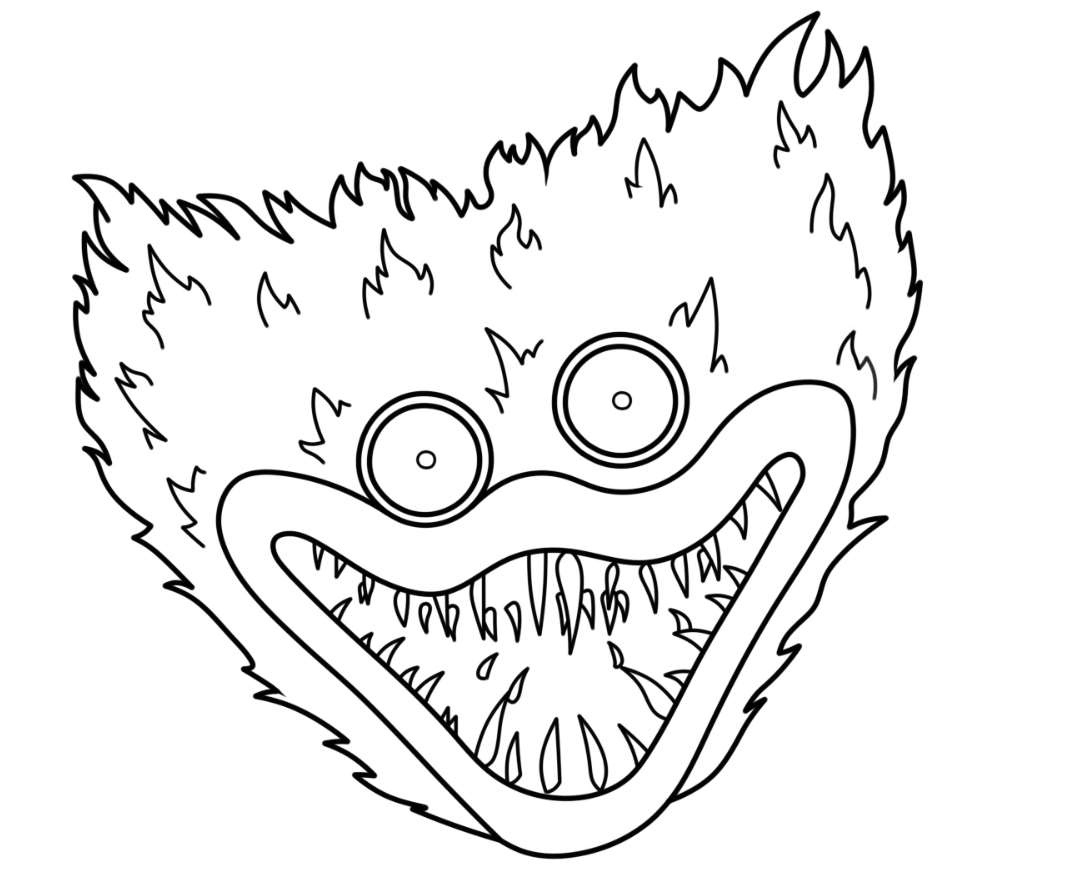 Coloring page Huggy Wuggy Face