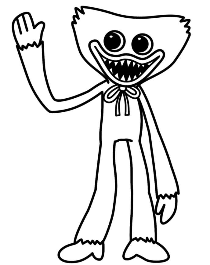 Coloring page Huggy Wuggy For girls