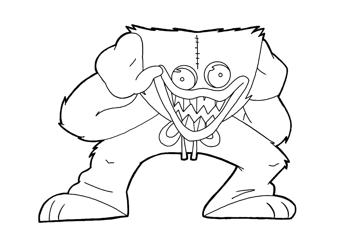 Coloring page Huggy Wuggy Blue Toy