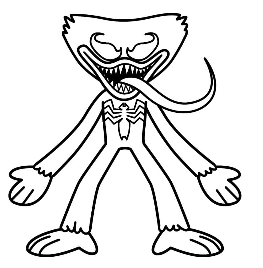 Coloring page Huggy Wuggy Huggy Wuggy Monster