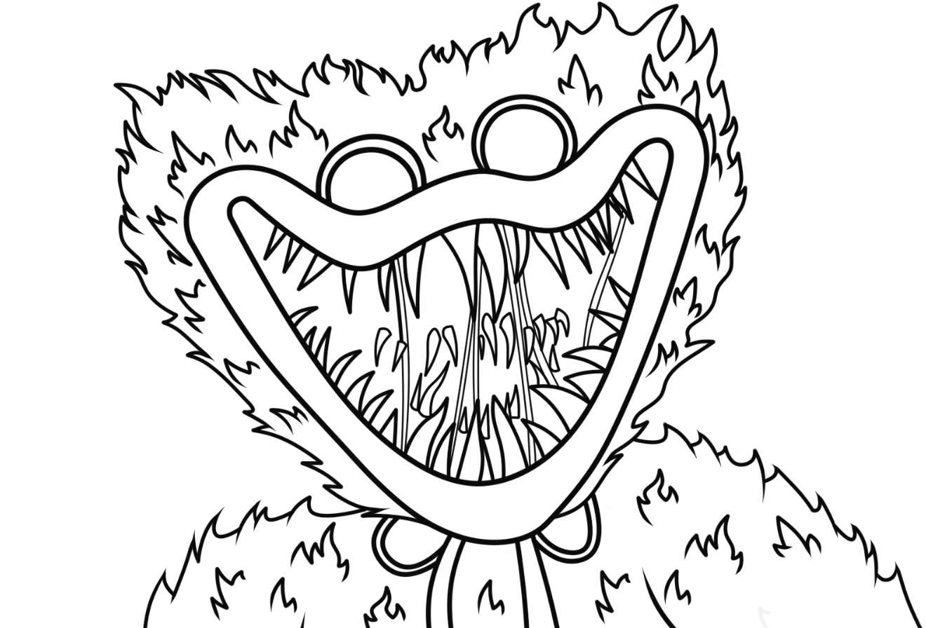 Coloring page Huggy Wuggy Blue Monster for Kids