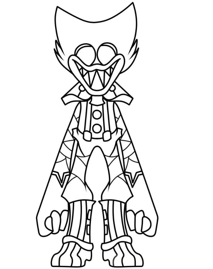 Coloring page Huggy Wuggy Minus