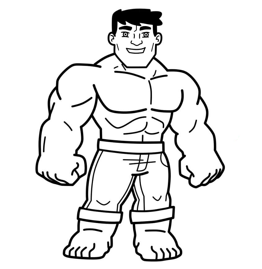Ausmalbild Hulk Hulk für Jungen