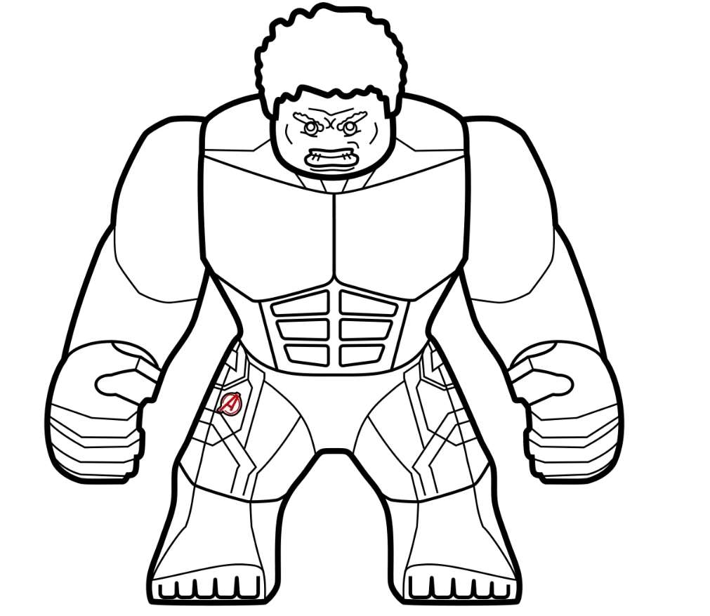 Ausmalbild Hulk Lego Hulk