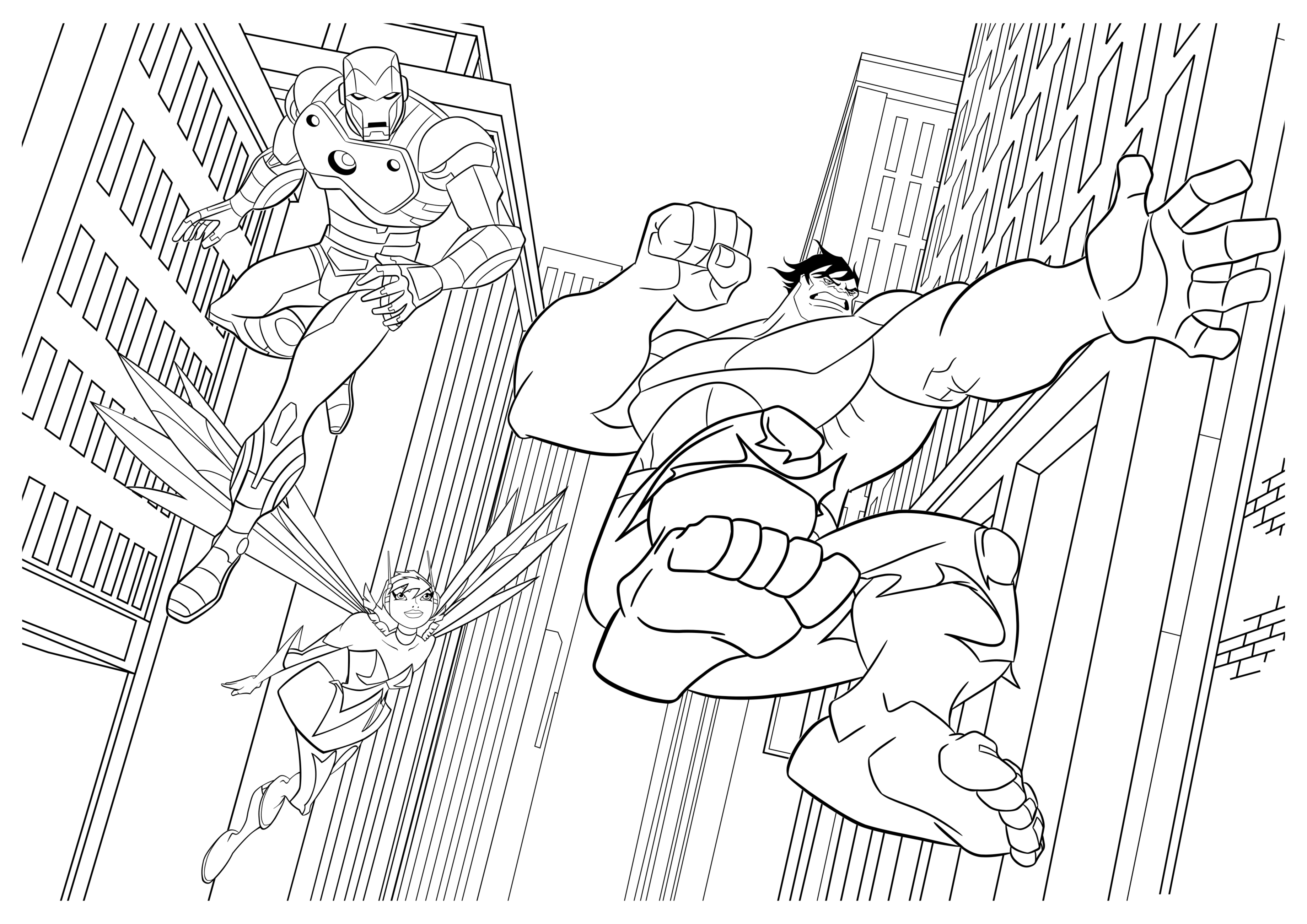 Para Colorear Hulk Superhéroes
