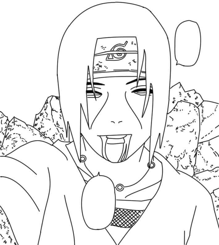 Coloring Pages Itachi Uchiha from Anime - Print for Free