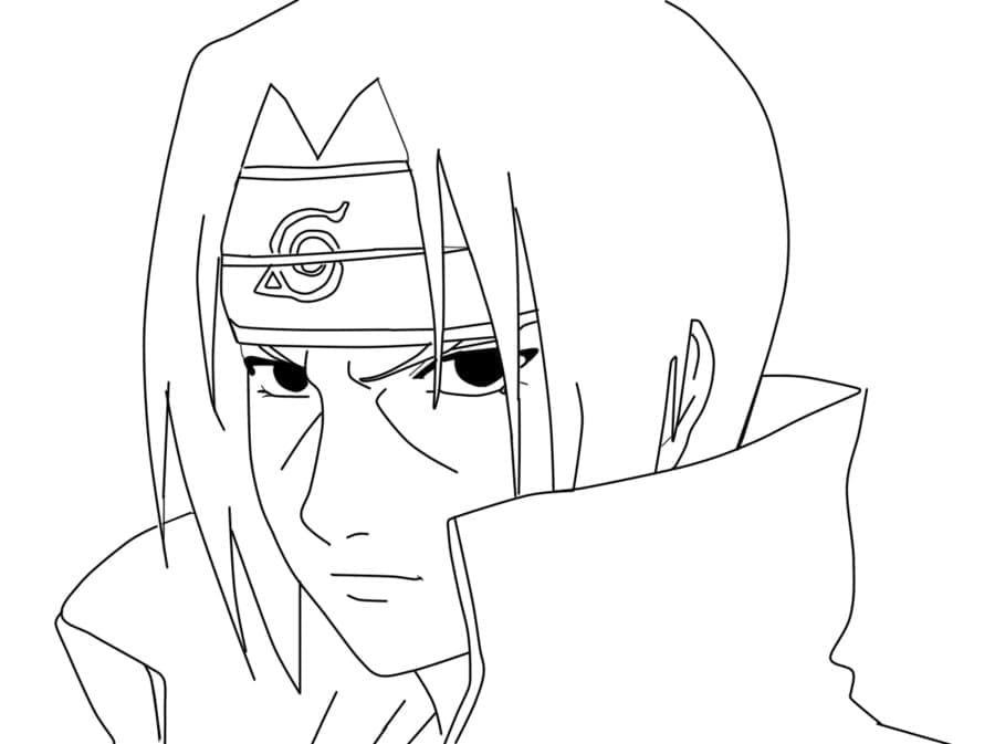 Coloring page Itachi Uchiha From Anime